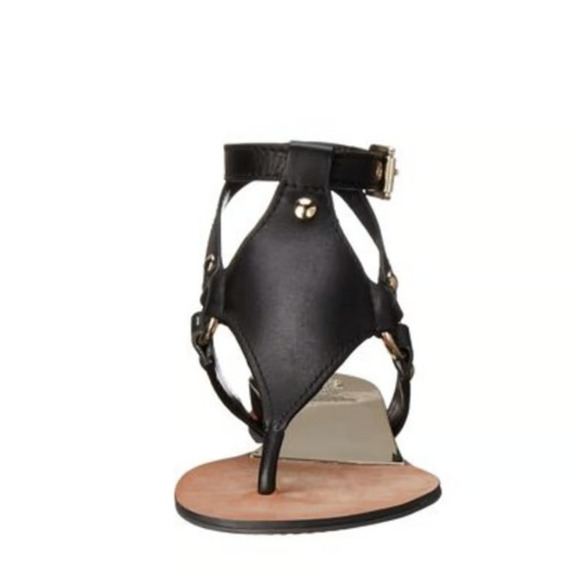 Vince Camuto Adalina Black Leather Zipper Back Size 38.5 M8 - Picture 2 of 7